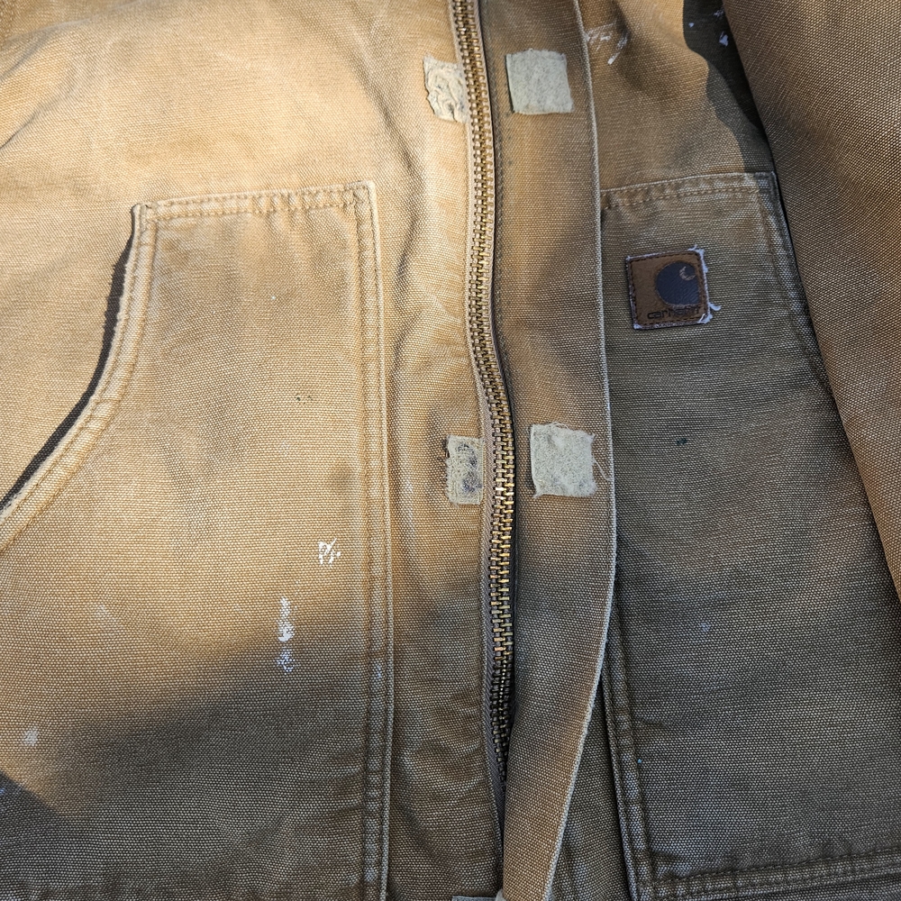 Carhartt Men's Tan Field Jacket    Used, Well-broken In Small - Picture 5 of 5